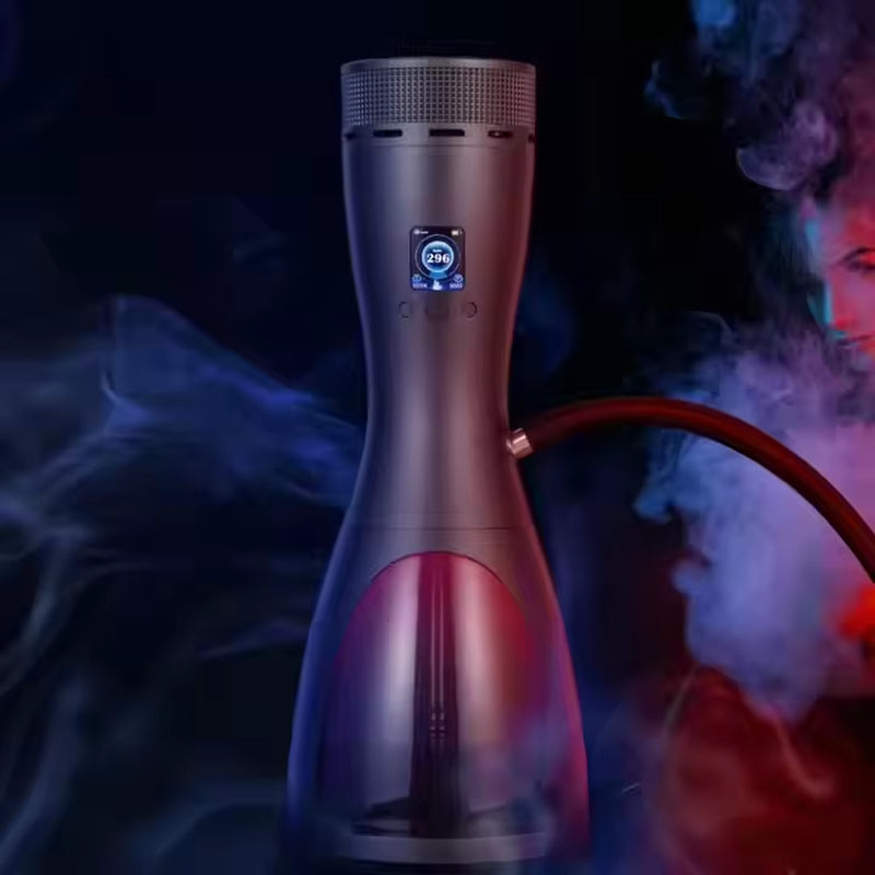 LUKAH Smart Electric Hookah Shisha Set Battery Ultra Long Endurance LED Display 7 Gear Temperature Adjustment