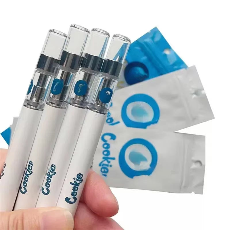 10Pcs Cookie Vape Pen Starter Kits 320Mah Rechargeable Battery 0.8Ml Ceramic Coil Thick Oil Cartridges Vaporizers with Package