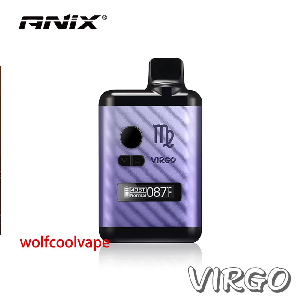 Wolfcoolvape Vape Herbal Dry Herb Vaporizer TC Box Mod Vape 1300Mah Element Screen E Cigarettes 0.5Ohm Ceramic Heating