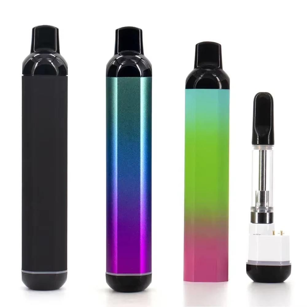 MMABAR Preheating Vape Box Mod 650Mah Rechargeable Battery Digital Screen Visual Oil Level Indicator with 1.0Ml Empty Cartridges