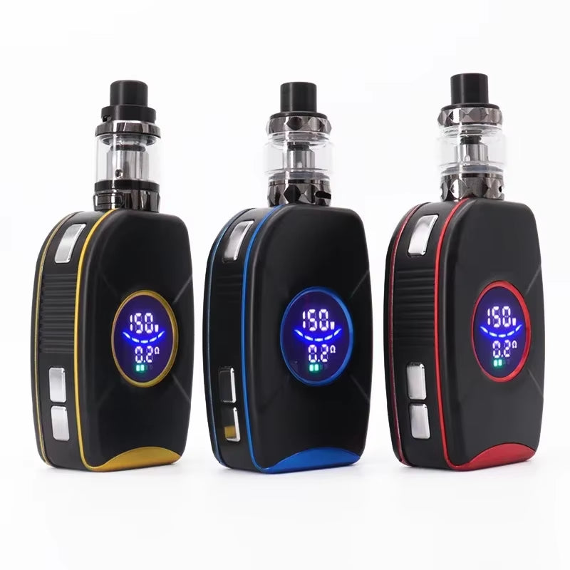 Electronic Cigarettes 150W Vape Pen Kits 2200Mah Battery Box Mod with 4Ml Atomizer Tank OLED Screen Vaporizer Vaper Shisha Pen