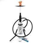 New 68.2CM Hookah Rocket Shisha with LED Light Metal Diffuser Smoking Water Pipe Stable Glass Vase Nargile Sheesha Hookahs Set