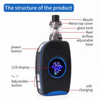 Electronic Cigarettes 150W Vape Pen Kits 2200Mah Battery Box Mod with 4Ml Atomizer Tank OLED Screen Vaporizer Vaper Shisha Pen