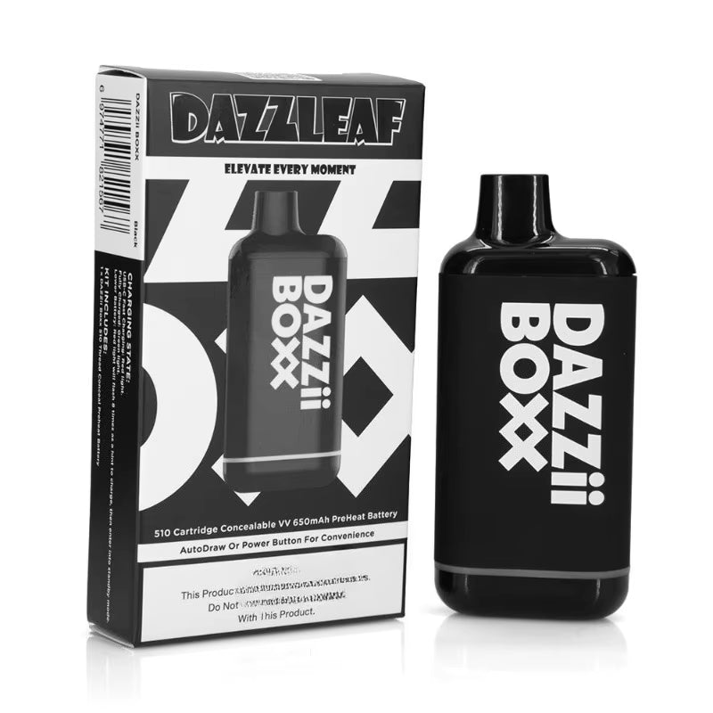 Genuine Dazzii Boxx 510 Cartridge Concealable VV Preheating Battery 650Mah Box Mod Compatible with One 510 Cartridges Carts Vape