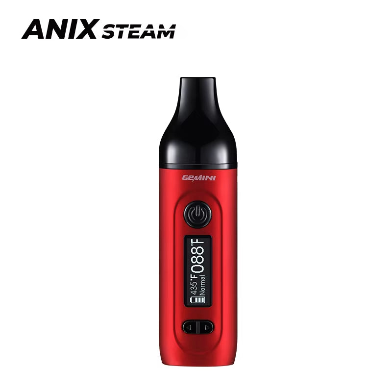 Original Anix Gemini Pro Dry Herb Vaporizer Kit 2200Mah Build in Battery 0.91 Inch OLED Screen Oven Heating Chamber Vape Pen