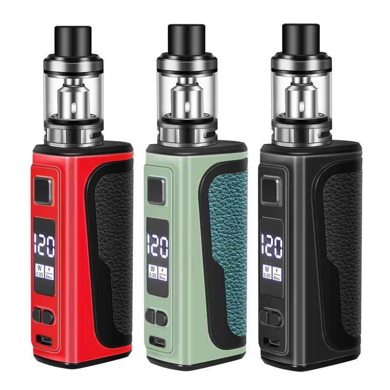 Vape Pen TC 120W Box Mod Kit 2200Mah Battery 2.5Ml Atomizer OLED Screen Electronic Cigarette Vaporizer Vapor Shisha Hookah Pen
