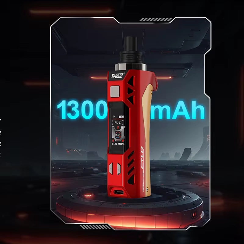 New Arrivla Portable  Cylo Wax Vaporizer Kit 1300Mah Battery TFT Screen C4-DE plus Ceramic Heating Coil E-Cigarettes Vape