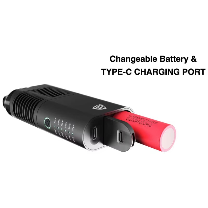 Puffer Dry Herb Vaporizer Kit Temperature Adjustable Herbal Vape with Changeable Heating Chamber / 18650 Battery Ceramic