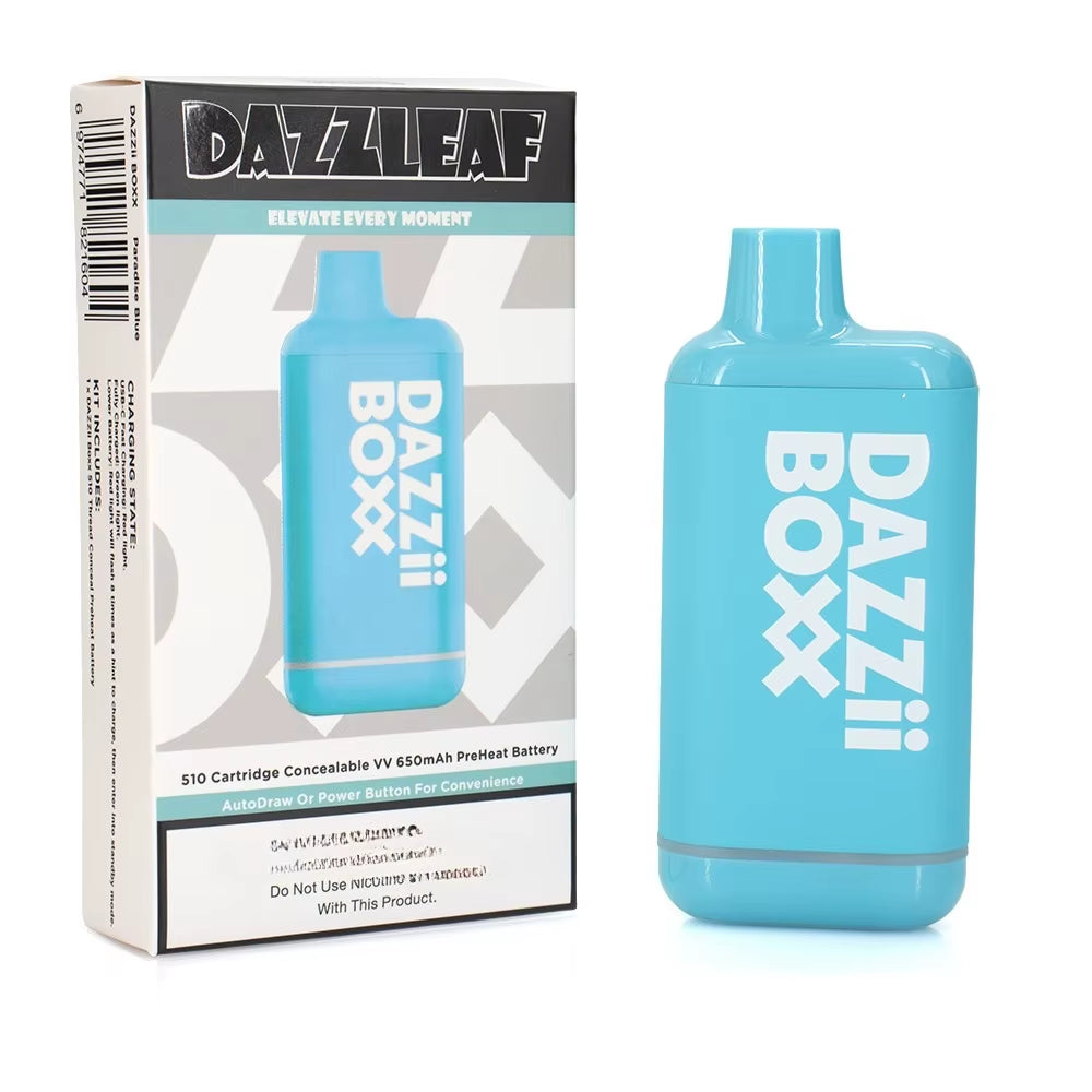 Genuine Dazzii Boxx 510 Cartridge Concealable VV Preheating Battery 650Mah Box Mod Compatible with One 510 Cartridges Carts Vape