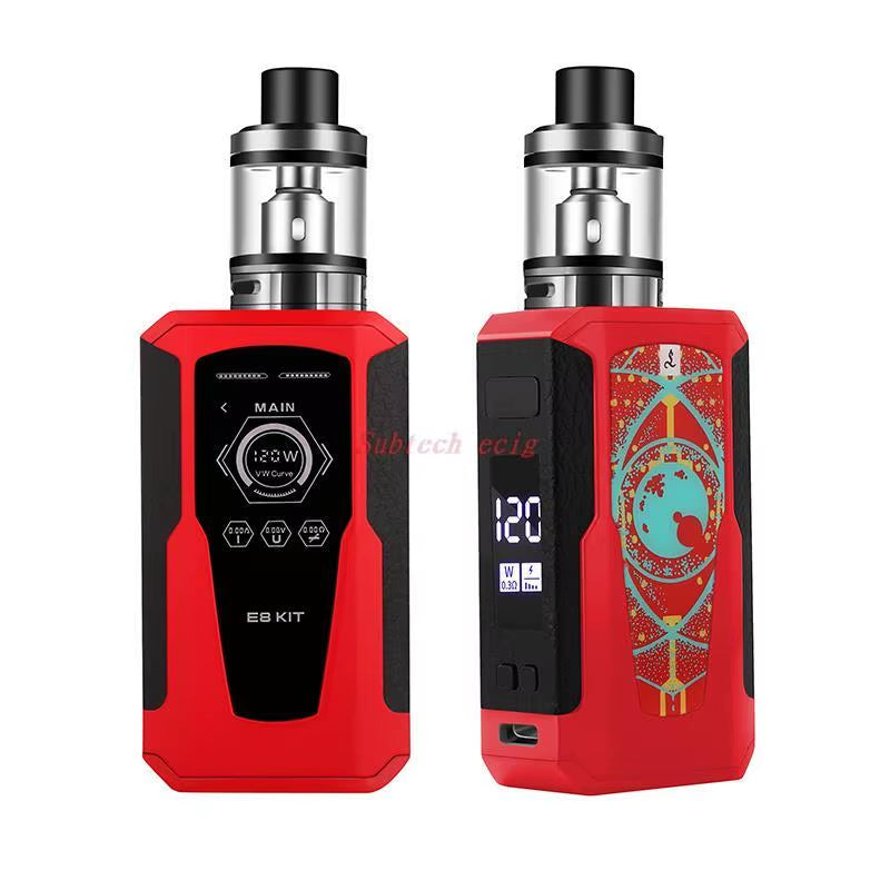 Vape Pen TC 120W Box Mod Kit 2200Mah Battery 2.5Ml Atomizer OLED Screen Electronic Cigarette Vaporizer Vapor Shisha Hookah Pen
