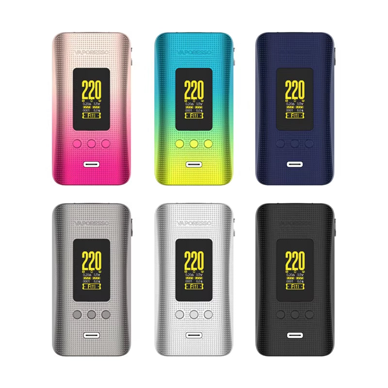 New Color  GEN 200 Mod 220W Box Mod Vape Support Itank 2 Atomizer Electronic Cigarette Vaporizer Support 18650 Battery