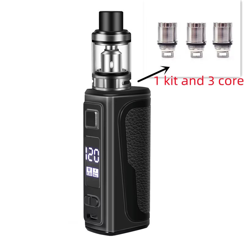 Vape Pen TC 120W Box Mod Kit 2200Mah Battery 2.5Ml Atomizer OLED Screen Electronic Cigarette Vaporizer Vapor Shisha Hookah Pen