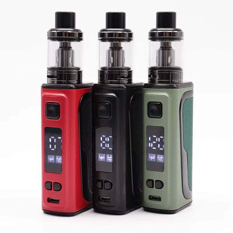 Electronic Cigarette 120W Box Mod Vape Kit Build-In 2200Mah Battery 2.5Ml Tank OLED Screen E-Cigarette Vaper Pen Vaporizer Vapor