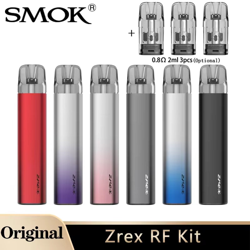 Original  Zrex RF Kit Vape 500Mah Battery 0.8Ohm 2Ml Meshed Pod Cartridge Side Filling E Cigarette Vaporizer