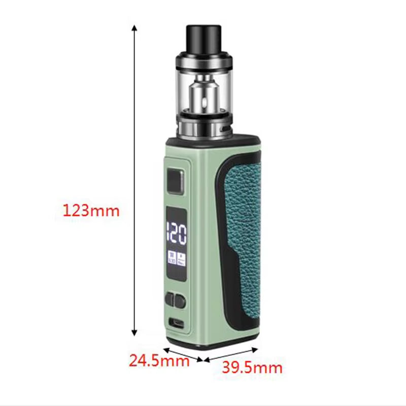 Vape Pen TC 120W Box Mod Kit 2200Mah Battery 2.5Ml Atomizer OLED Screen Electronic Cigarette Vaporizer Vapor Shisha Hookah Pen