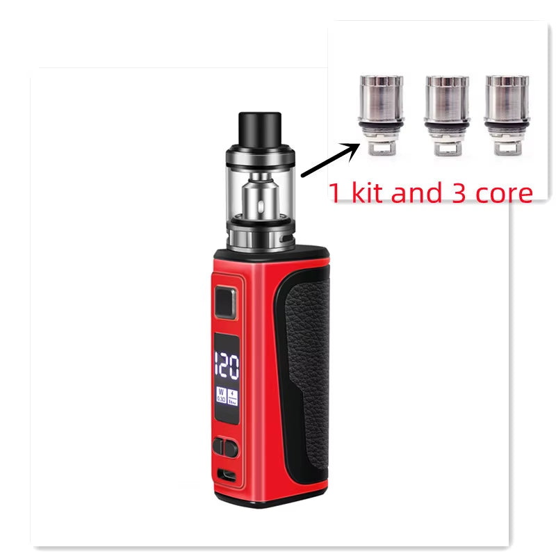 Vape Pen TC 120W Box Mod Kit 2200Mah Battery 2.5Ml Atomizer OLED Screen Electronic Cigarette Vaporizer Vapor Shisha Hookah Pen