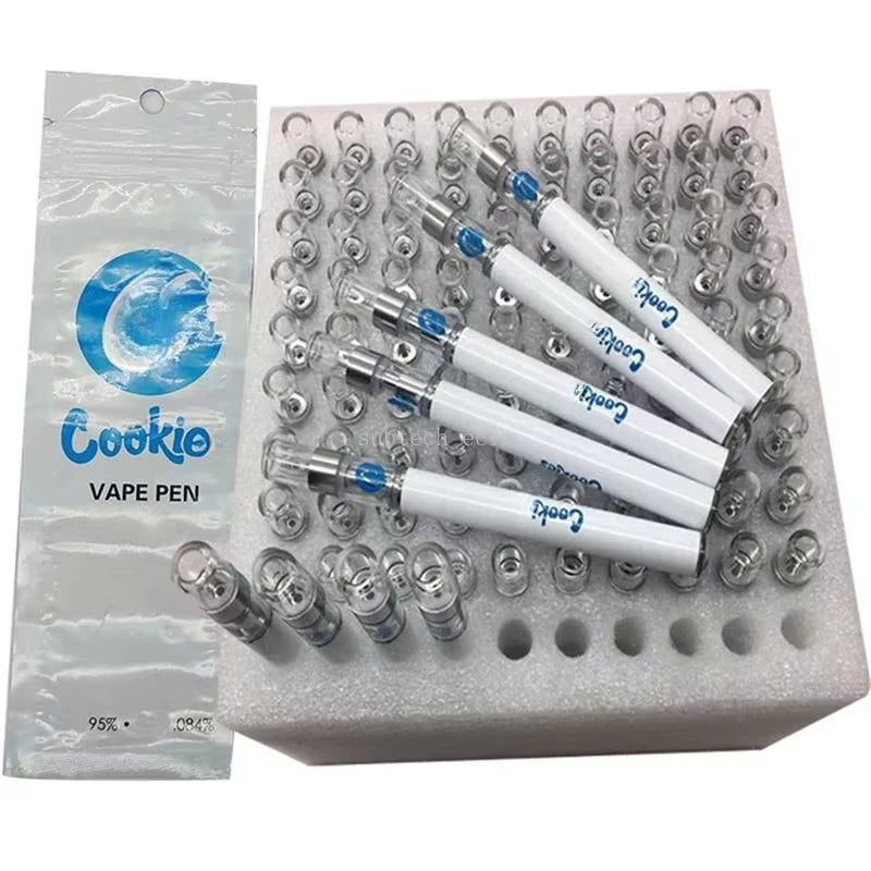10Pcs Cookie Vape Pen Starter Kits 320Mah Rechargeable Battery 0.8Ml Ceramic Coil Thick Oil Cartridges Vaporizers with Package