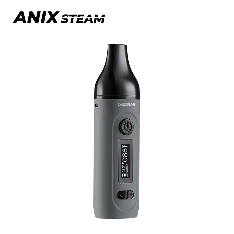 Original Anix Gemini Dry Herb Vaporizer Kit 2200Mah Battery Stainless Steel Heating Chamber with OLED Screen Vape Pen Herbal Kit