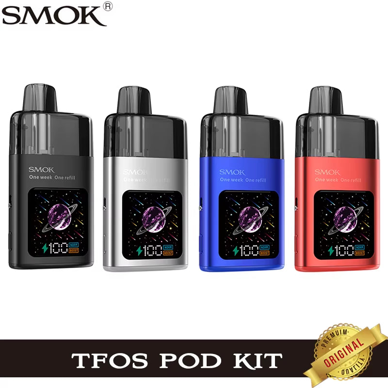 Original  TFOS Pod Kit Vape 1700Mah Battery with 10Ml Empty TFOS Pod Cartridge 0.8Ohm RDL/MTL Electronic Cigarette Vaping