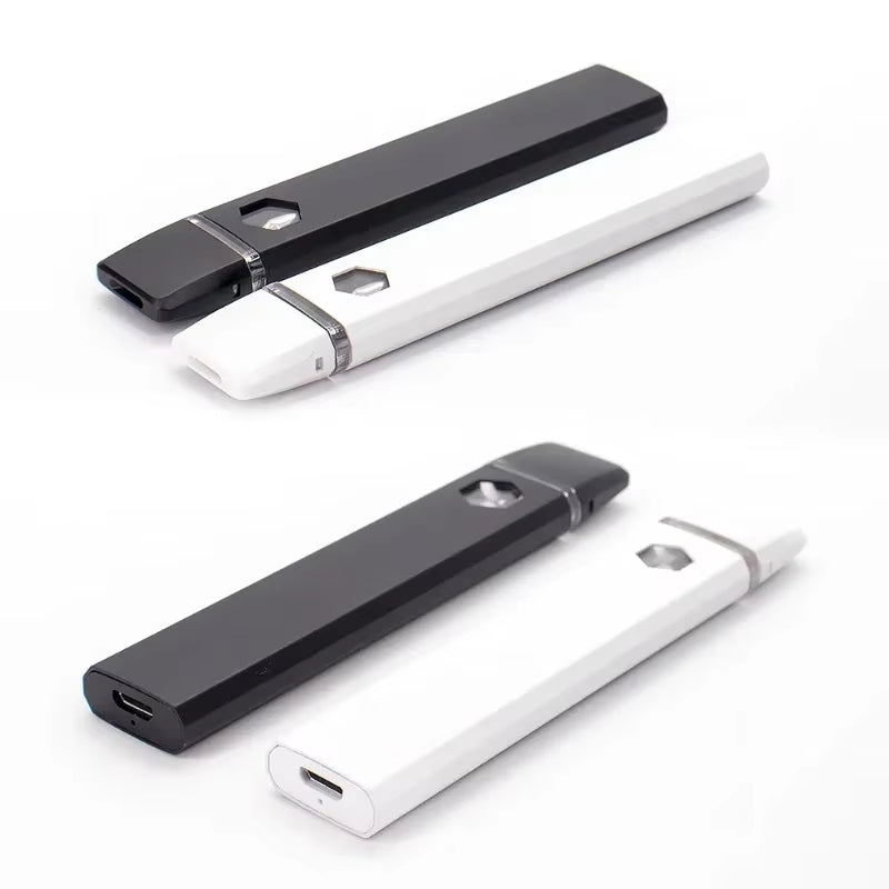 50Pcs Rechargeable Vape Pen Ceramic Coil Empty 1.0Ml Vaper Device 280Mah Micro USB Charge Battery for Thick Oil E-Cig Vaporizer