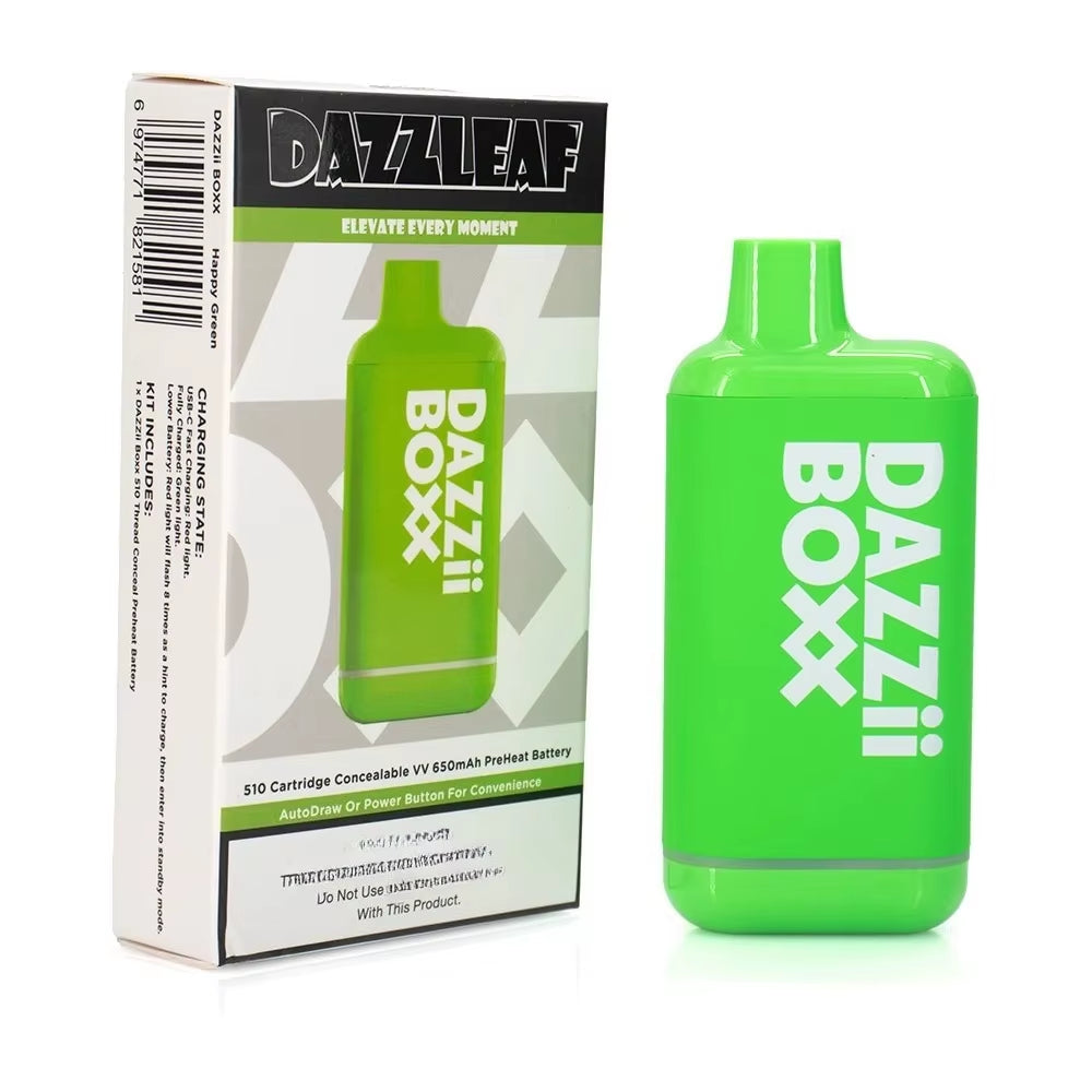 Genuine Dazzii Boxx 510 Cartridge Concealable VV Preheating Battery 650Mah Box Mod Compatible with One 510 Cartridges Carts Vape
