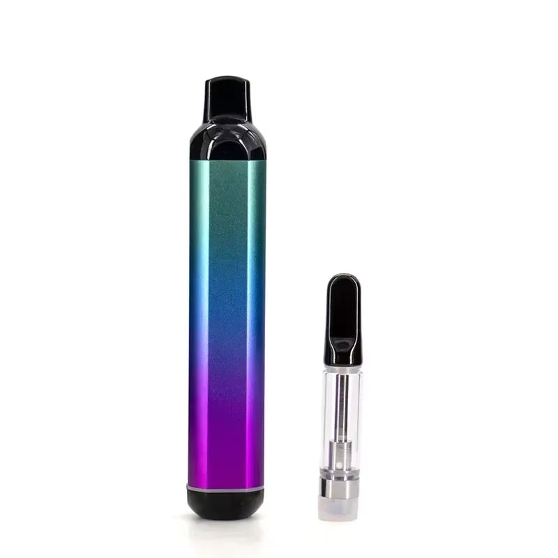 MMABAR Preheating Vape Box Mod 650Mah Rechargeable Battery Digital Screen Visual Oil Level Indicator with 1.0Ml Empty Cartridges