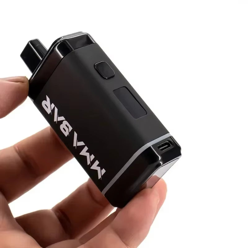 MMABAR Preheating Vape Box Mod 650Mah Rechargeable Battery Digital Screen Visual Oil Level Indicator with 1.0Ml Empty Cartridges