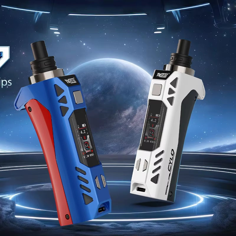 New Arrivla Portable  Cylo Wax Vaporizer Kit 1300Mah Battery TFT Screen C4-DE plus Ceramic Heating Coil E-Cigarettes Vape