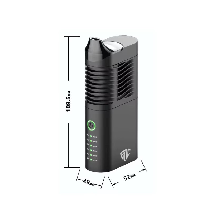 Puffer Dry Herb Vaporizer Kit Temperature Adjustable Herbal Vape with Changeable Heating Chamber / 18650 Battery Ceramic