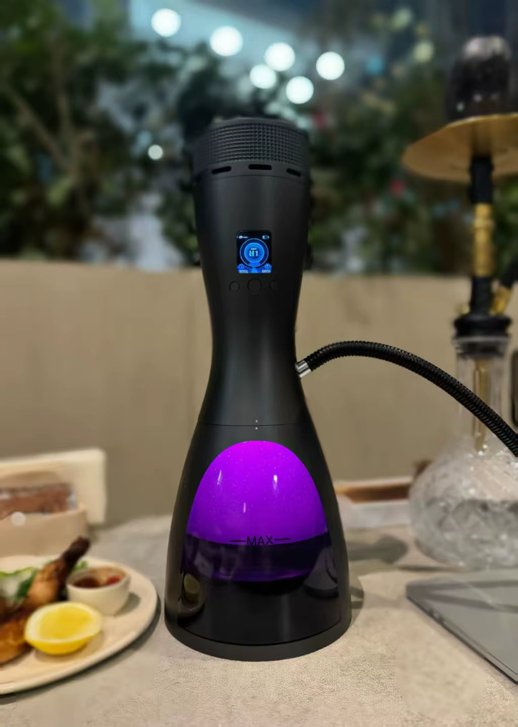 LUKAH Smart Electric Hookah Shisha Set Battery Ultra Long Endurance LED Display 7 Gear Temperature Adjustment